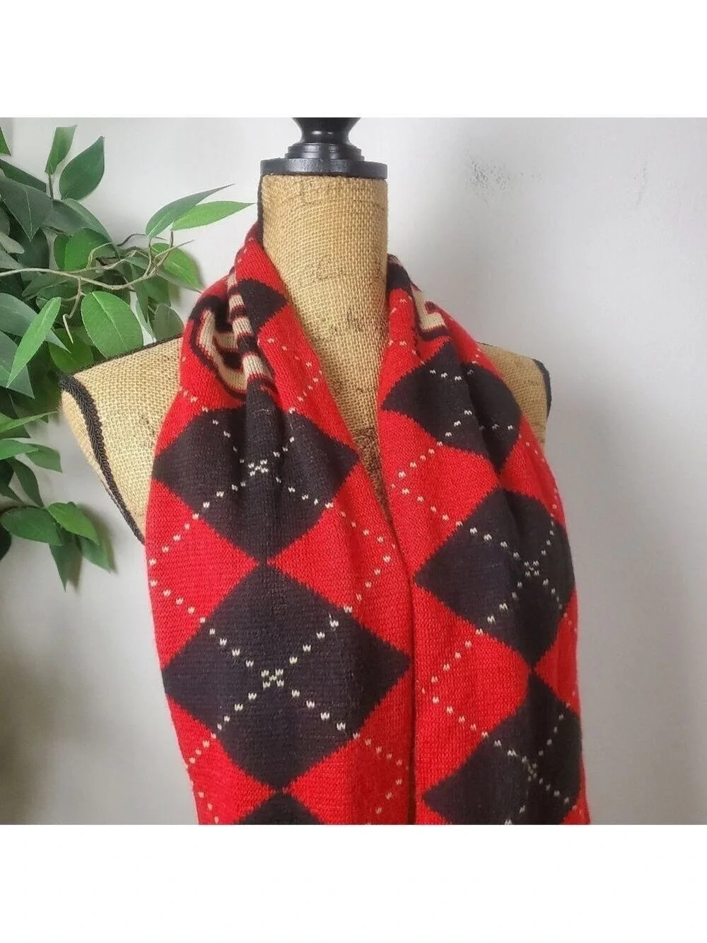 Arizona Diamondbacks MLB Baseball Argyle Knit Scarf Fan Gear